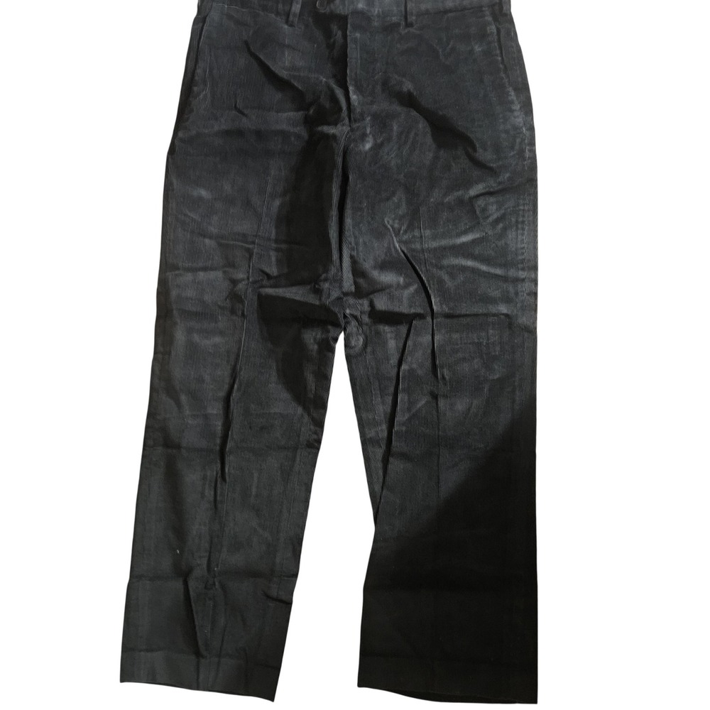 JB Britches Torino Dress Pants‎ Mens 33x30 Black Corduroy Stretch Made Italy